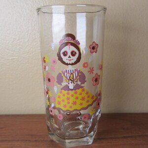 8 oz Doña Maria catrinas mole crisa glass day of the dead (W6341)